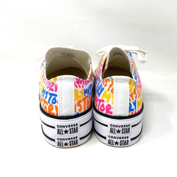 Converse Women's Size 7 570322C CTAS Double Stack LIFT OX Platform Print Sneaker - Picture 6 of 10